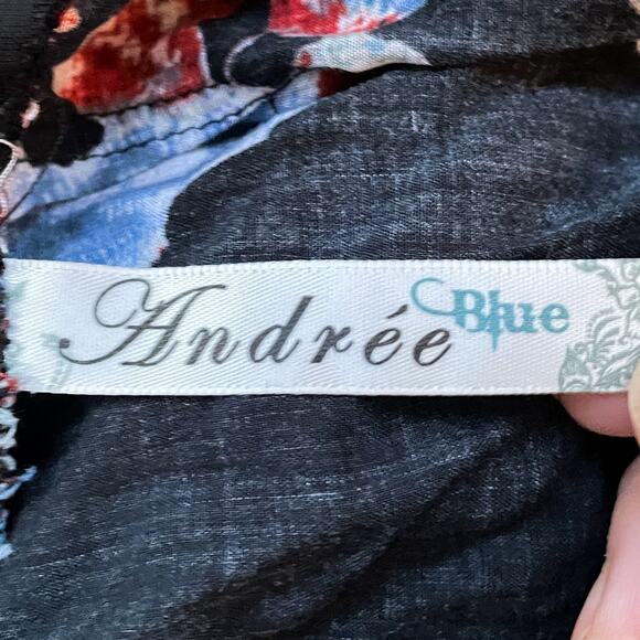 Boho Black Wide Leg Jumpsuit Floral Whimsygoth Plunge V-Neck Festival One Piece - Picture 9 of 9